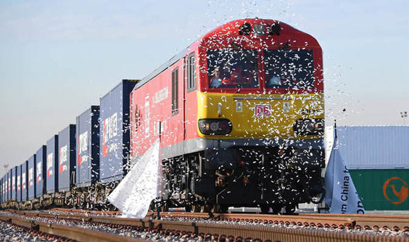 The first rail freight service from the UK to China will depart today