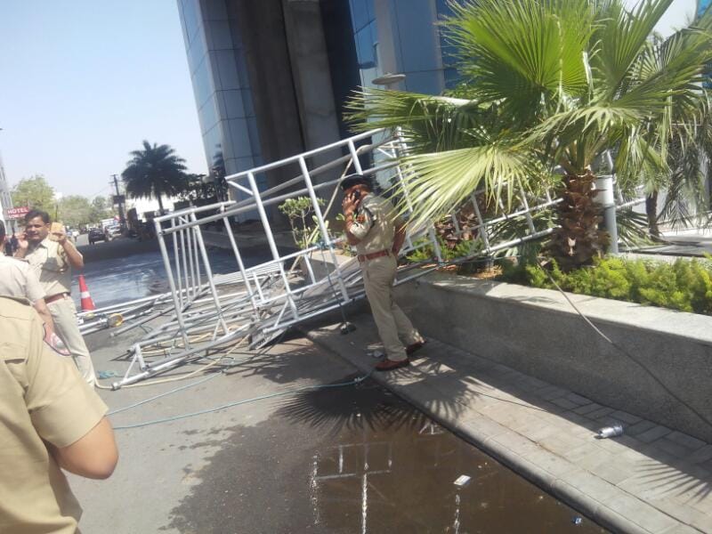 Workers Falling from World Trade Park Building in jaipur, two death