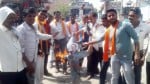 विहिप व बजरंग दल ने फूंका पाकिस्तान का पुतला