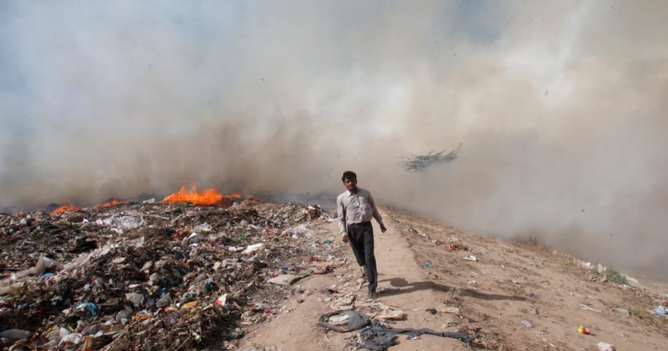 Fire in dumping ground dadumajra, chandigarh news