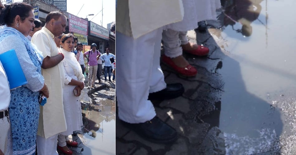 BJP workers complained of bad roads, Hisar news