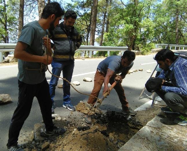 Damaged pipeline improvement in Ranikhet
