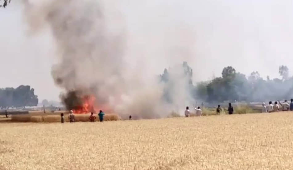 fire in corps at kanpur dehat 