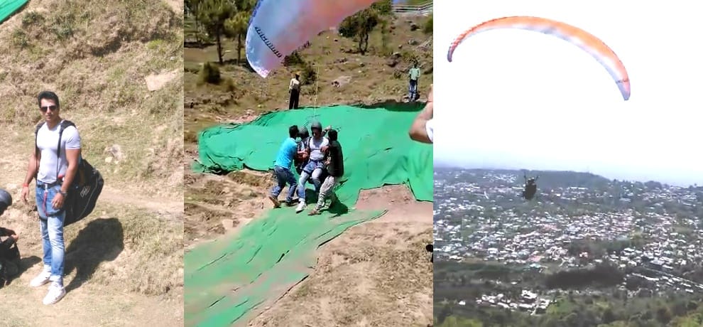 bollywood actor sonu sood enjoy paragliding and trekking in dharamshala