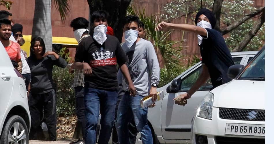 Fee hike protest: Students, cops clash at Panjab University