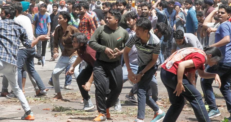 Fee hike protest: Students, cops clash at Panjab University