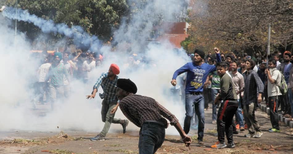 Fee hike protest: Students, cops clash at Panjab University