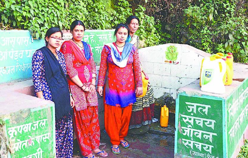 After the renovation, the water of Barmathal Dhar decreases