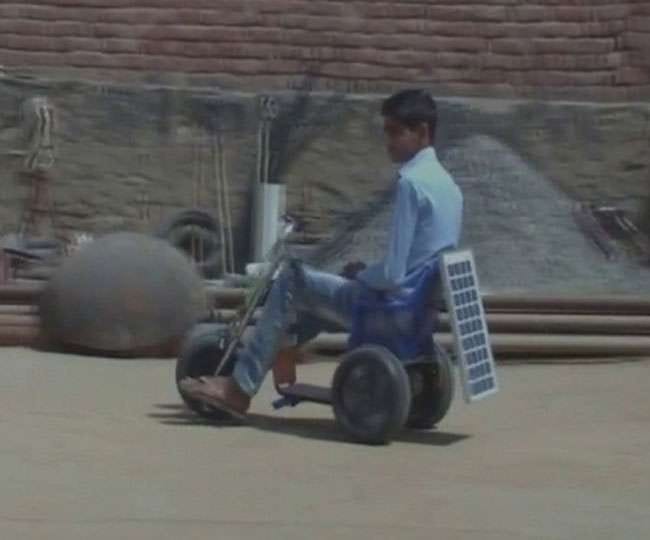 13 year old haryana farmer son avneet develops solar powered bike, unique super bike