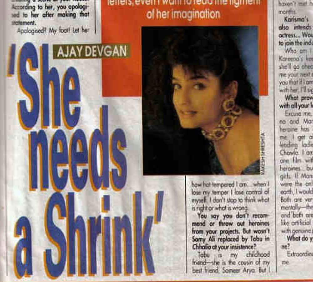 raveena tandon and ajay devgan love affair story