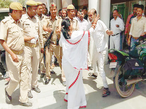 Female employee wounded outside DM office