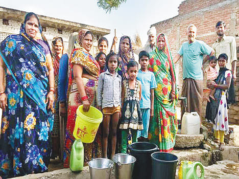 Villagers performed for water