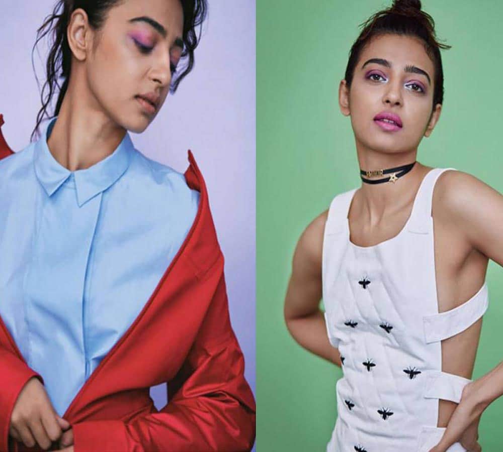 radhika apte photoshoot in different lip shades