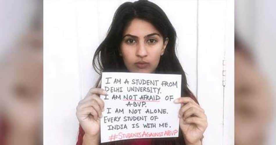 Gurmehar Kaur again trolling on social media for her first blog