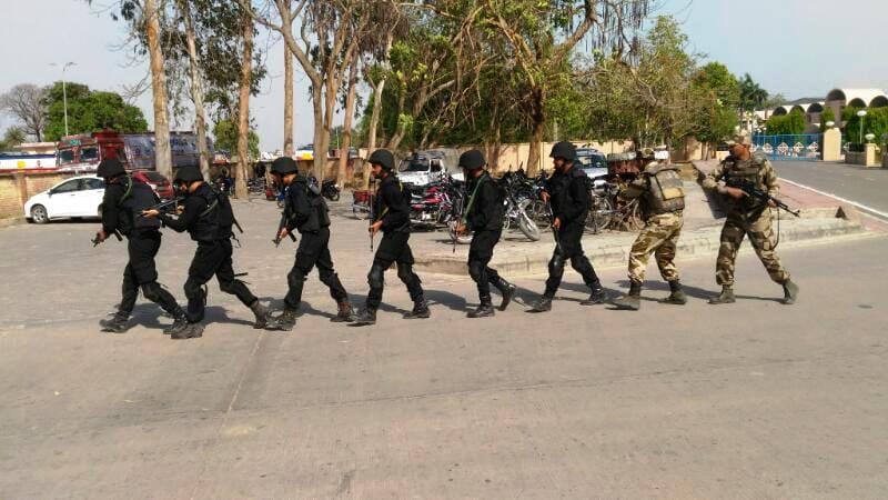  mock drill at lucknow amousi airport 