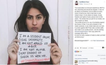 Gurmehar Kaur says, I am not your martyr’s daughter