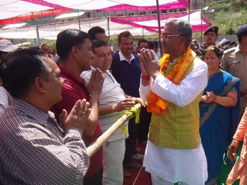 uttarakhand cm trivendra singh visit his parental village