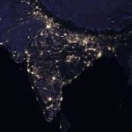 नासा द्वारा 2016 में ली गई भारत की तस्वीर