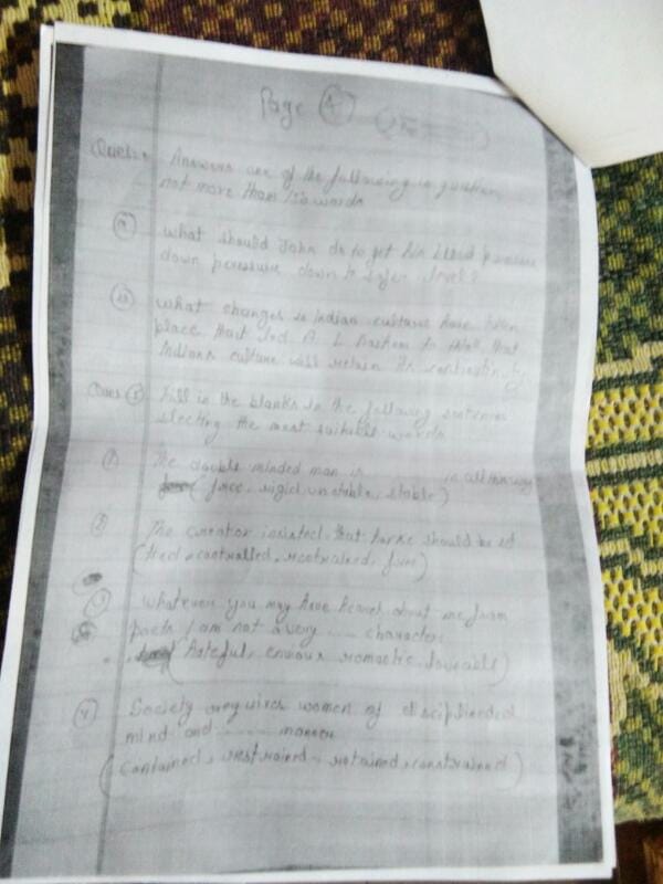 Intermediate English paper out, crew in officials