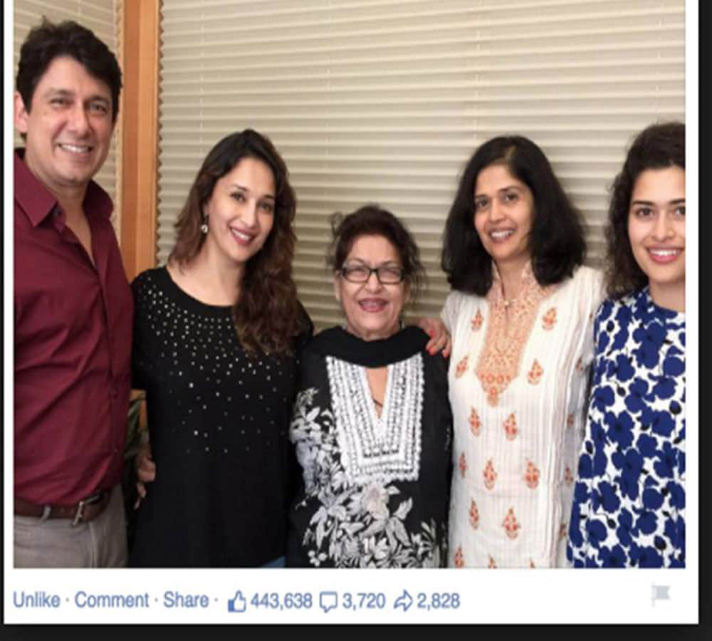 know about madhuri dixit sisters on her birthday