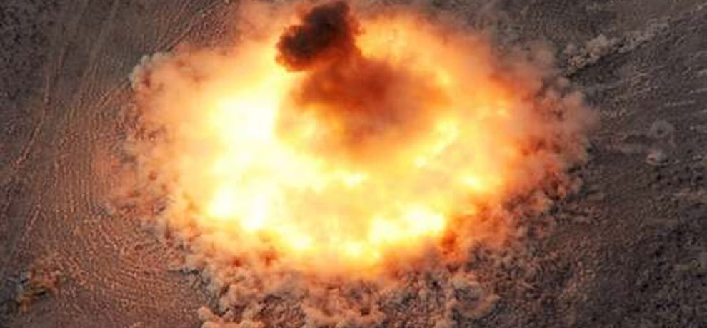 Explosion in the landmine when exposed to animals