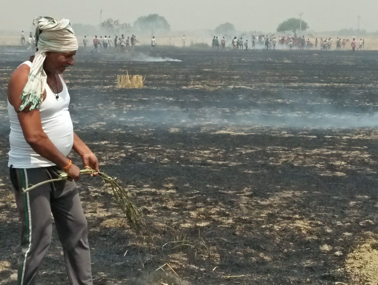 Harassment of farmers, 40 bigha crops burnt