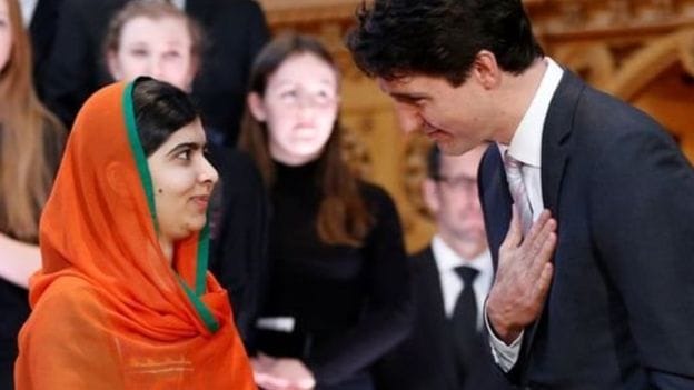 Malala becomes honorary Canadian citizen