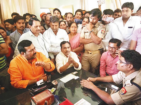 mla x and followers raised voice against police action