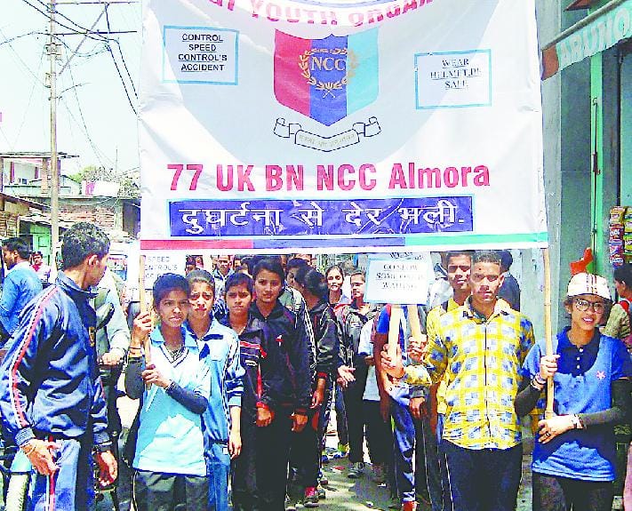 NCC cadets take out traffic awareness rally