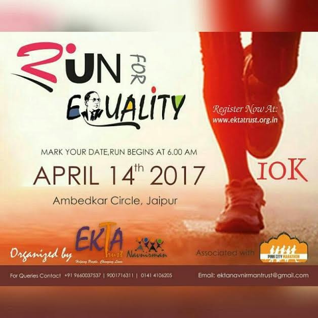 Jaipur run to give message of Equality tomorrow