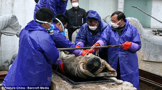 700-year-old mummy found by chance by Chinese road workers
