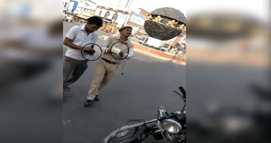 home guard taking bribe video viral 