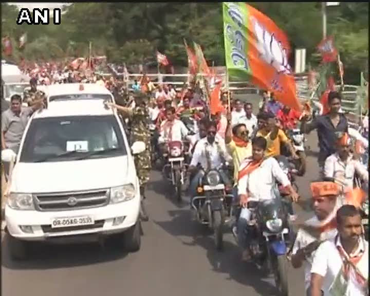 BJP Meet In Odisha: Amit Shah's road show underway in Bhubaneswar