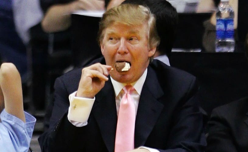 America President Donald Trump gave Syria attack order while eating chocolate cake
