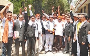 demostration for road