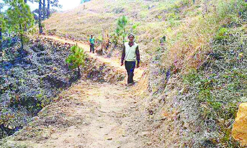 Preparation of Parikrama Path in Mallikarjuna Mahadev Temple
