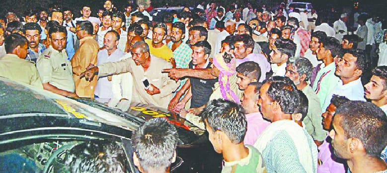 Commotion on the death of a young man