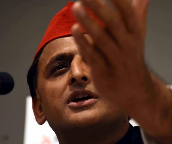 Akhilesh yadav targets BJP in press conference in Lucknow.