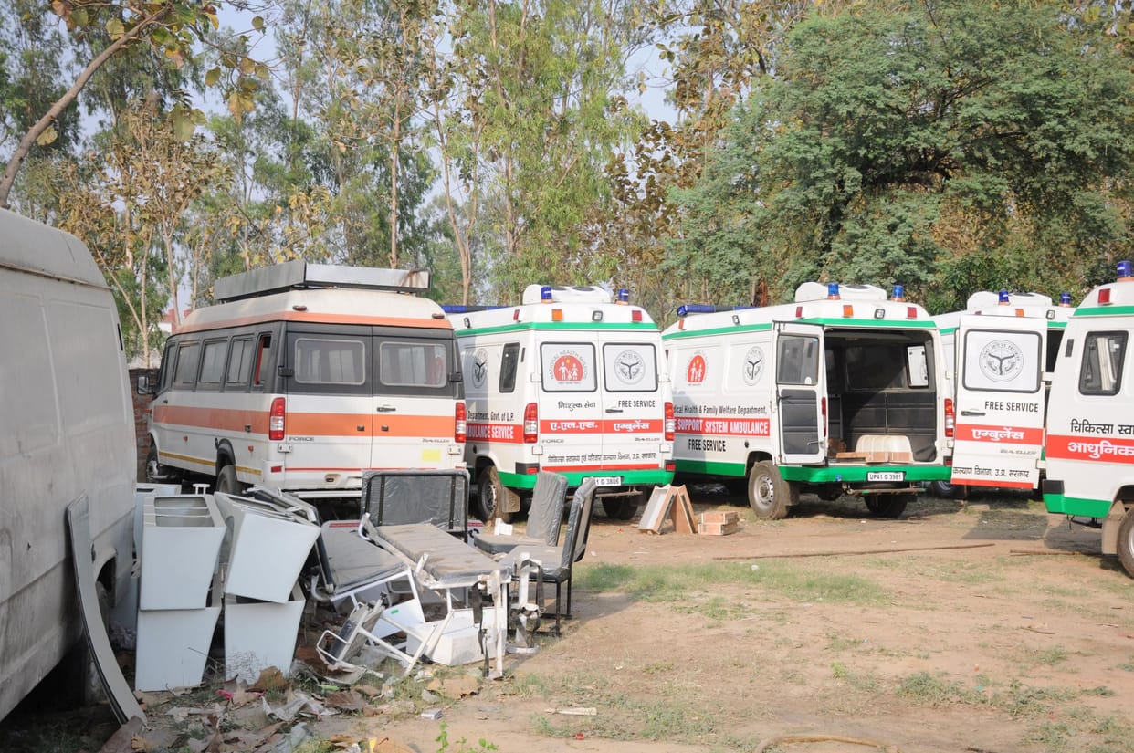 up cm yogi launches incomplete advance life support ambulance