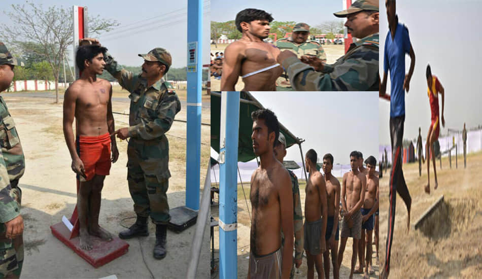 army recruitment started in kanpur cantt camp 