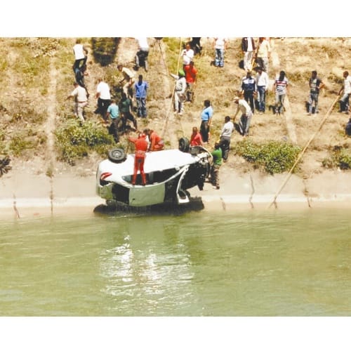 Four feared killed as car falls into a canal in Mandi Himachal Pradesh