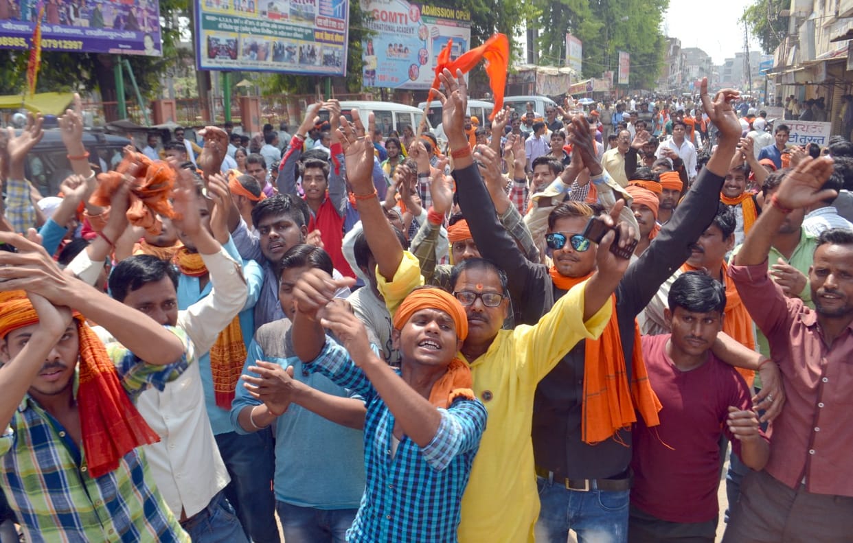 Hindu organizations shut down market, exhibit