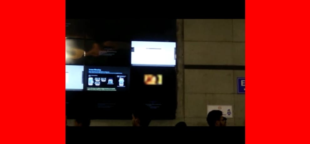 Commuter made video of porn being played at a screen in Rajiv Chowk metro station, became viral.