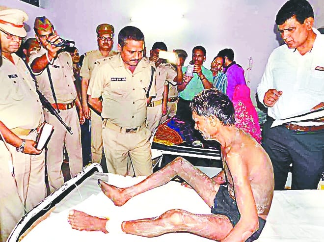 Farmer himself set fire to Mandawar police station