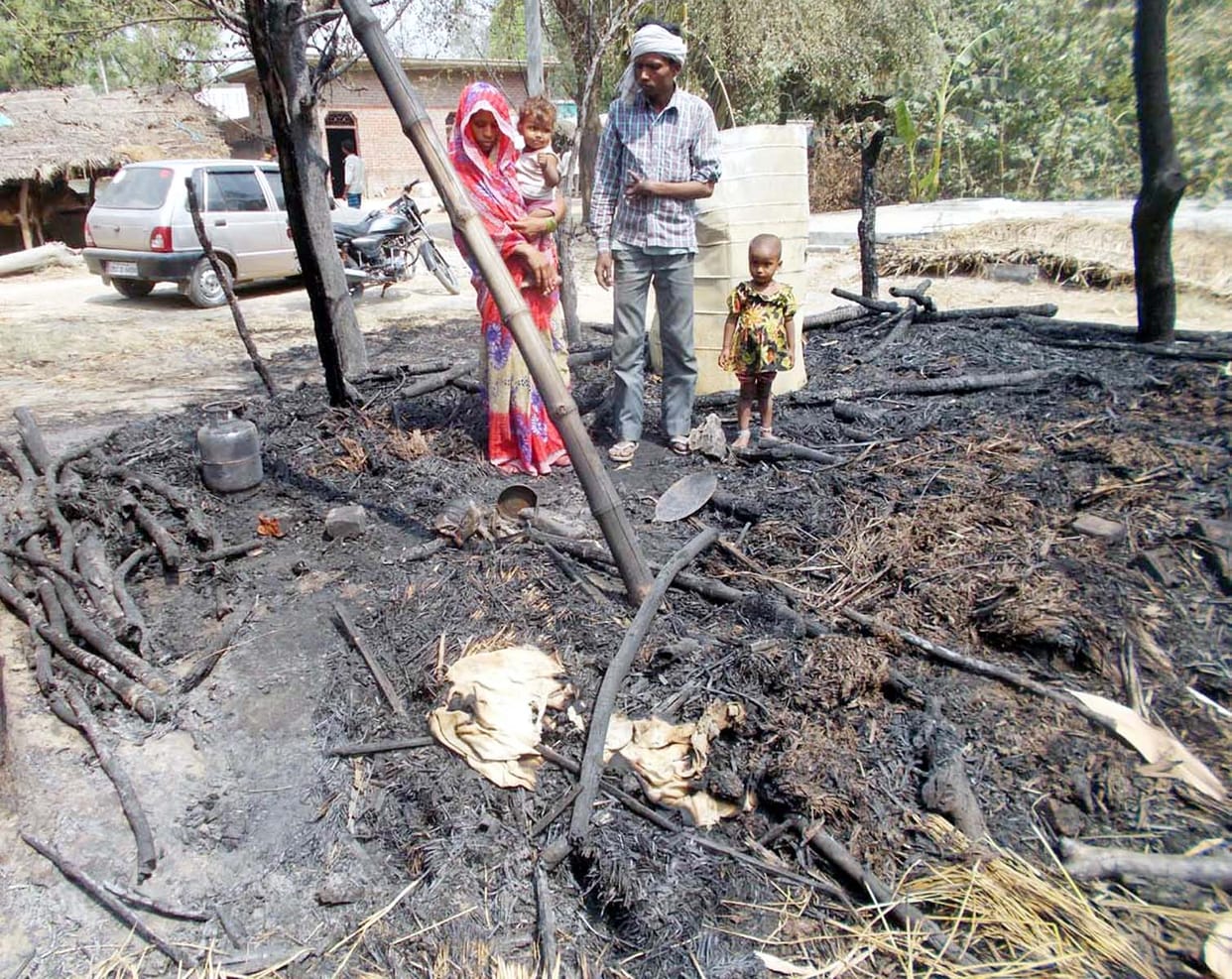 Burning everything from burning fire at Divyang