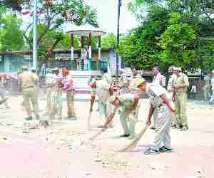 Homeguards participate in cleaniness drive