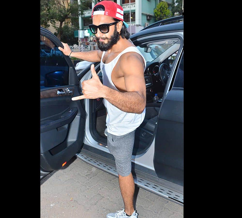 ranveer singh spotted after gym
