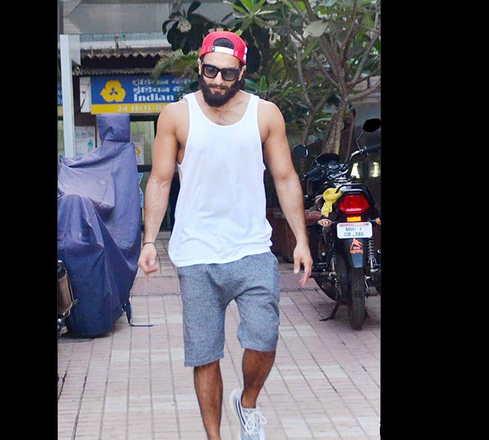 ranveer singh spotted after gym