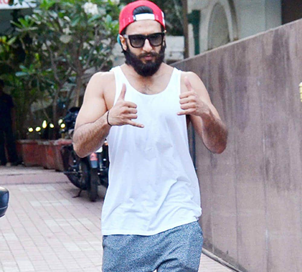 ranveer singh spotted after gym
