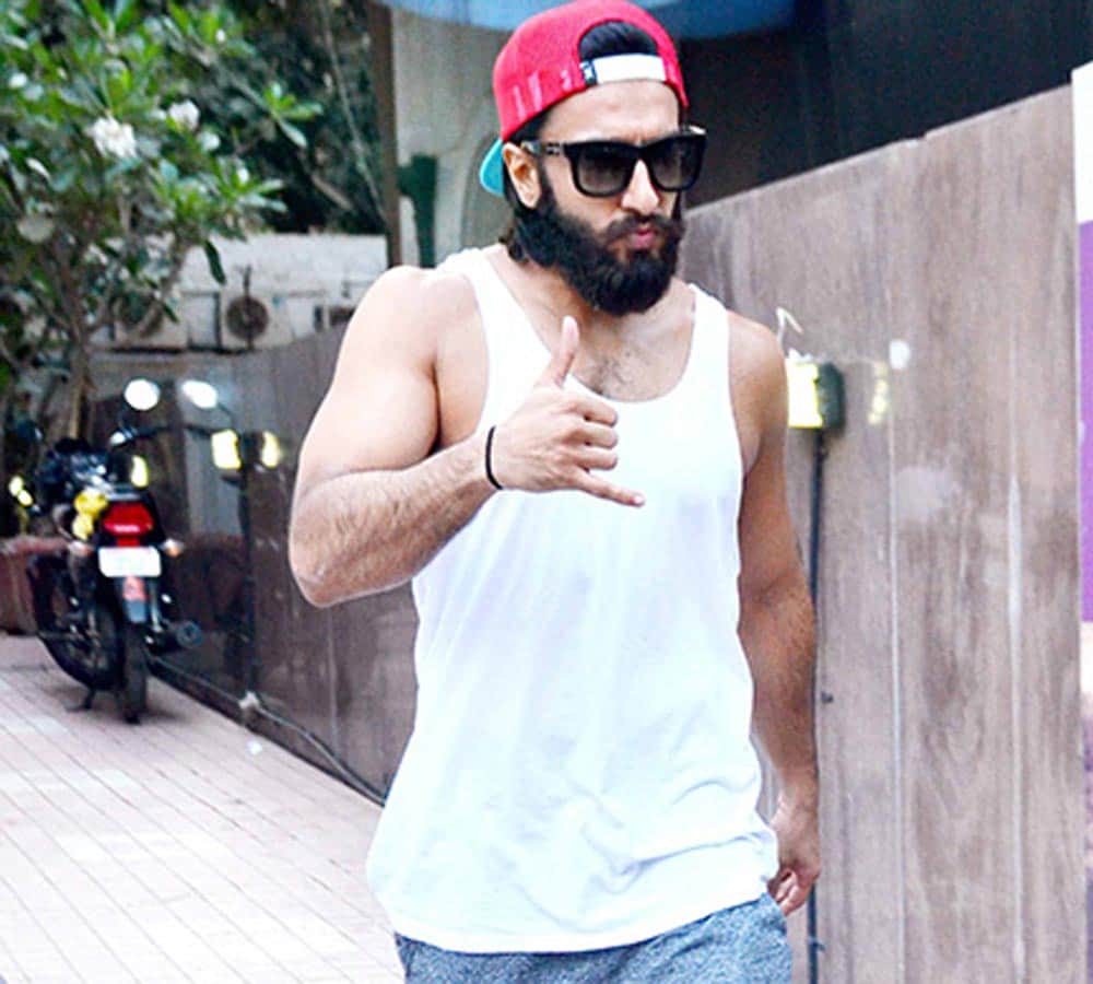 ranveer singh spotted after gym